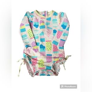 Ruffle Butts rashguard swimsuit size 18/24 months